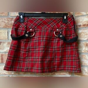 Lip Service Red Plaid Mini Skirt